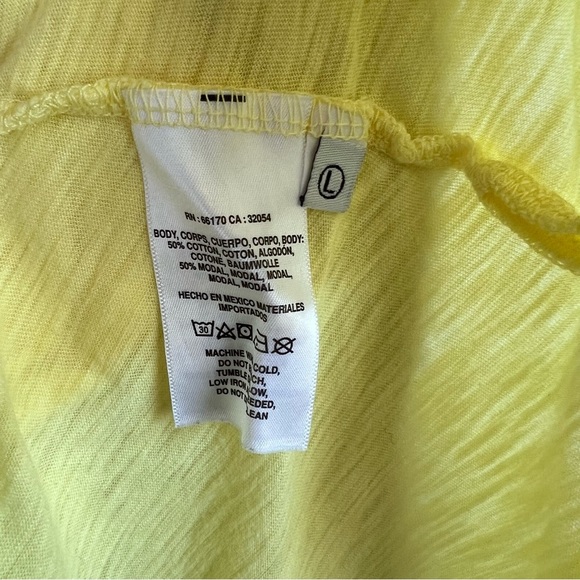 Anthropologie | t.la Women’s Yellow Flutter Ruffle Short Sleeve Top - Picture 9 of 13